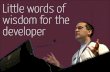 Little words of wisdom for the developer - Guillaume Laforge (Pivotal)