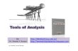 Tools Of Analysis I,Presented By Dr. Shadia Yousef Banjar