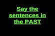 Past Simple - Say the sentences in the past