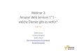 Webinar 3 amazon web services 1*1 – welche dienste gibt es wofür