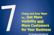 7 Cheap and Easy Ways to Get More Visibility