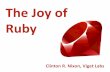 The Joy Of Ruby