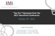 KMA webinar: Top 10 Takeaways from the 2011 SharePoint Conference