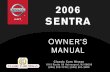 2006 SENTRA OWNER'S MANUAL