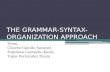 The grammar syntax-organization approach