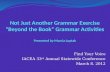 Not just another grammar exercise presentation
