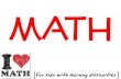 Math for students with learning difficulties