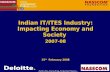 Indian IT/ITES Industry: Impacting Economy and Society 2007-08