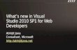 What's new in vs 2010 sp1 for web developers