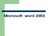Microsoft word 2003 1