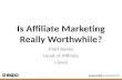 Is Affiliate Marketing Really Worthwhile - A4U Expo Amsterdam 2009