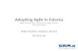 Adopting Agile in Estonia