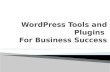 WordPress tools and plugins