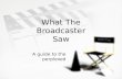 What the Broadcaster Saw: A Guide To The Perplexed