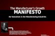 The Manufacturer’s Growth Manifesto