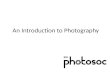 Introduction To Photography (Wset)