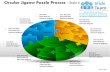 Circular jigsaw puzzle process style 4 powerpoint slides ppt templates