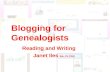 Blogging for Genealogists (revised)