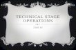Technical stage operations Lighting