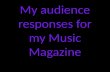 My Audience Responses For My Music Magazine