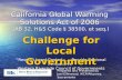 Global Warming Solutions Act (AB 32) Challenge for Local Governments