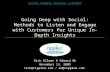 Going Deep with Social: Methods to Listen and