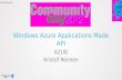 Windows Azure Applications Made API