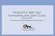 RESEARCH WRITING - Apa References Style