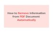 How To Edit PDF Document
