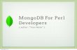 MongoDB for Perl Developers