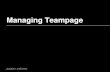 Managing and Monitoring TeamPage