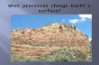 What processes change Earth’s surface?