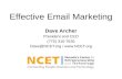 Effective email marketing by dave archer