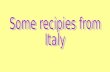 Recipe book from Italy