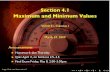 Lesson 18: Maximum and Minimum Vaues