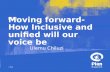 Moving forward: how inclusive and unified will our voice be?
