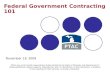 PTAC - Federal Government Contracting 101