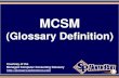 MCSM (Glossary Definition) (Slides)