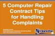 5 Computer Repair Contract Tips for Handling Complaints (Slides)