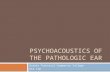 Psychoacoustics of the pathologic ear