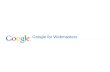Cubrickz - Tutorial: Google for Webmasters