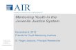 Roger Jarjoura: Mentoring Youth in the Juvenile Justice Setting