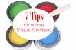 7 Tips for Writing Visual Content