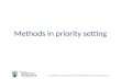 2.2 methods in priority setting (t)