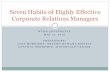 Seven Habits of Highly Effective Corporate Relations Managers