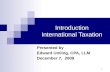 Module 1 Introduction To International Tax