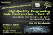 27. High Quality Programming Code Construction Part II - C# Fundamentals