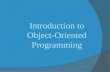 Class & Object - Intro