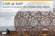 Corporate Social Responsibility at SAP: Social Innovation for a Better-Run World