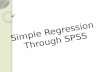 Simplre regression through spss